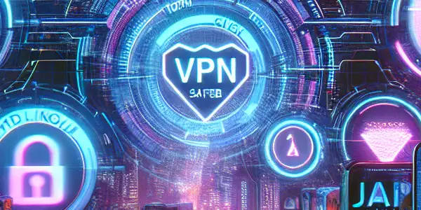 A dynamic digital landscape showcasing fast access to adult content with devices, download icons, and privacy symbols.