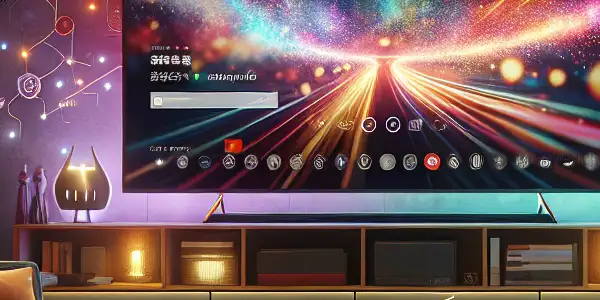 A cozy modern living room with plush seating, a large TV, and Japanese cultural decor, perfect for movie viewing.<a href=